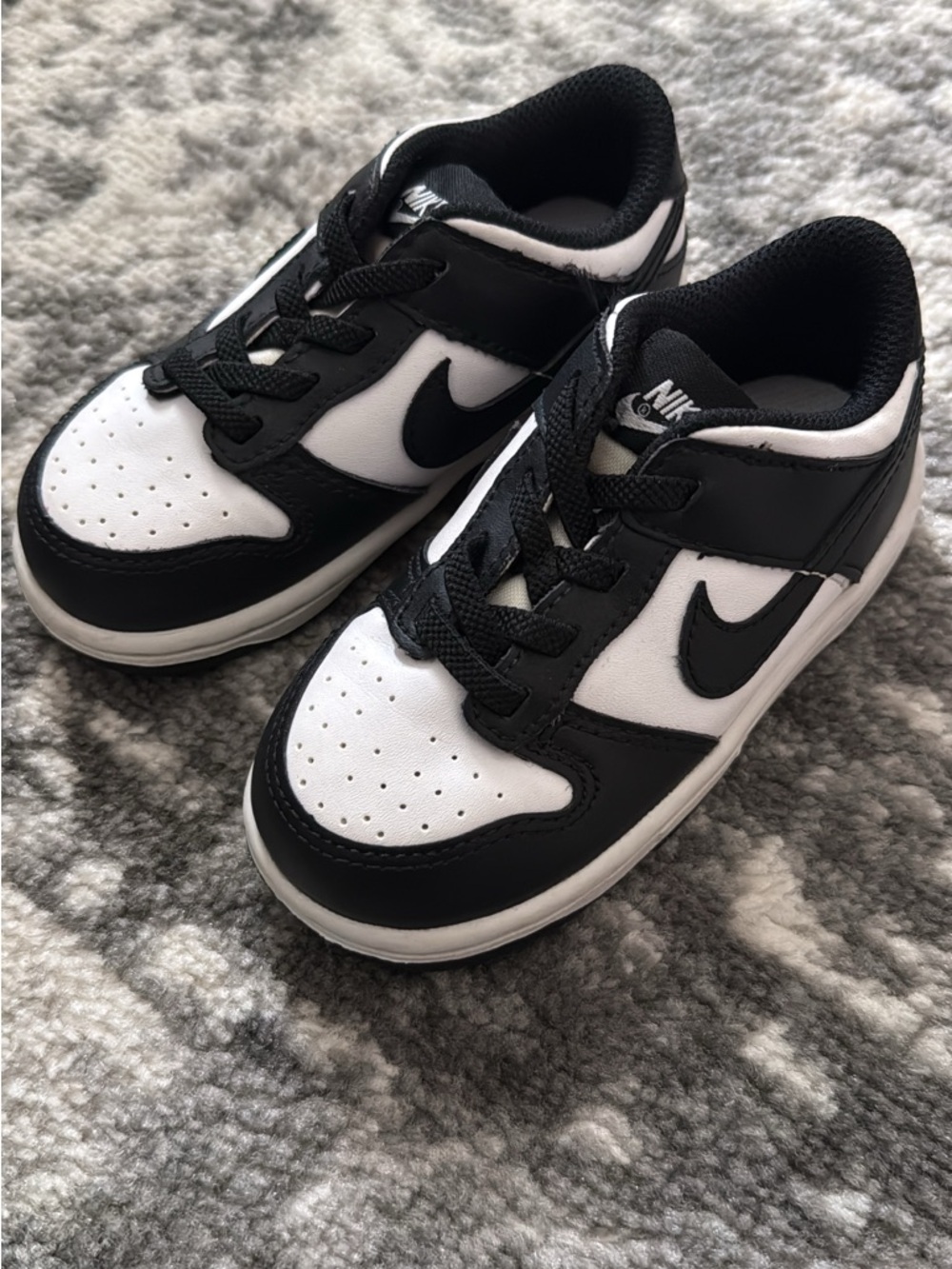 Nike Kids Black and White Low-Top Sneakers